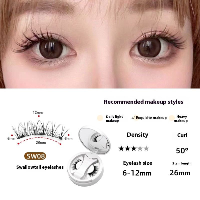 False Eyelash Set with Magnetic Soap Holder Camellia Style 26mm Eyelashes