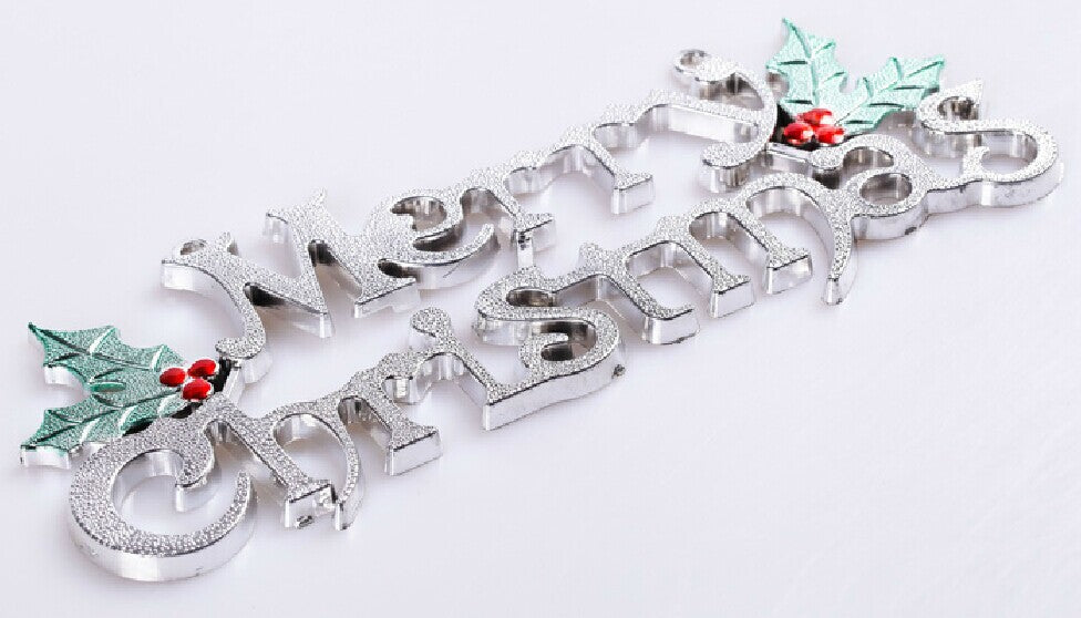 Christmas Three Dimensional English Decoration Sign for Holiday Home Decor