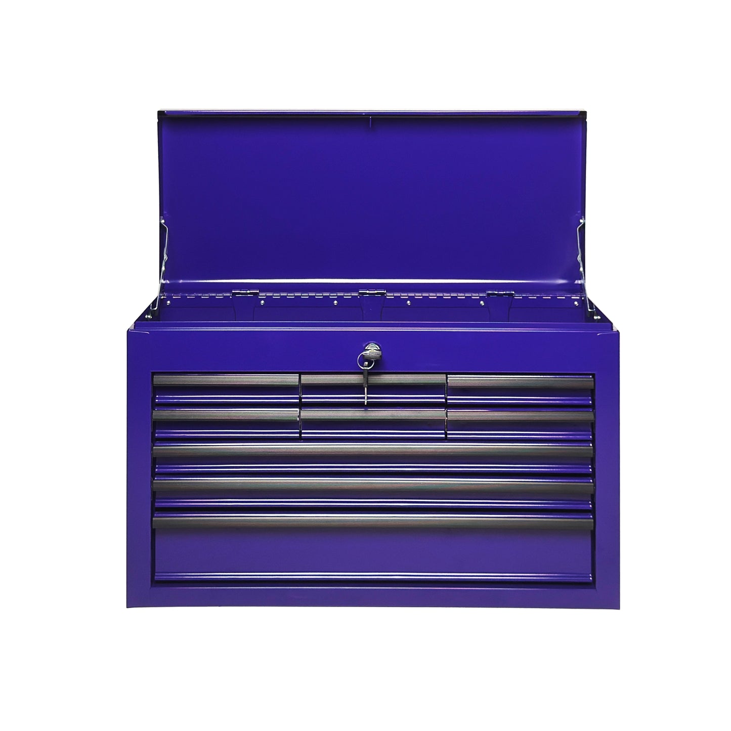 Purple Heavy Duty Metal Tool Box 24-Inch with 9 Drawers & Locking System
