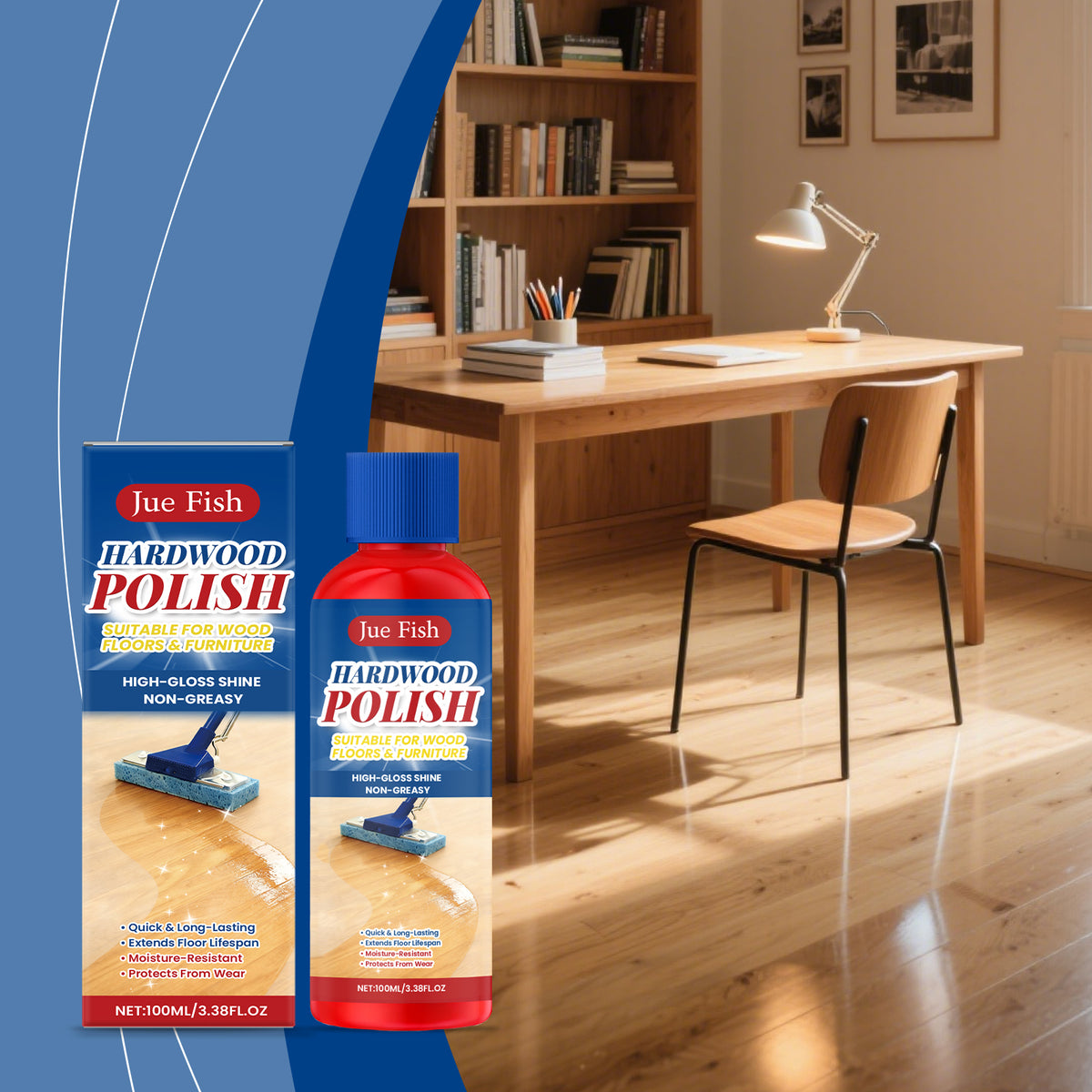 Wood Floor Polishing Agent 100ml - Protects & Restores Shine