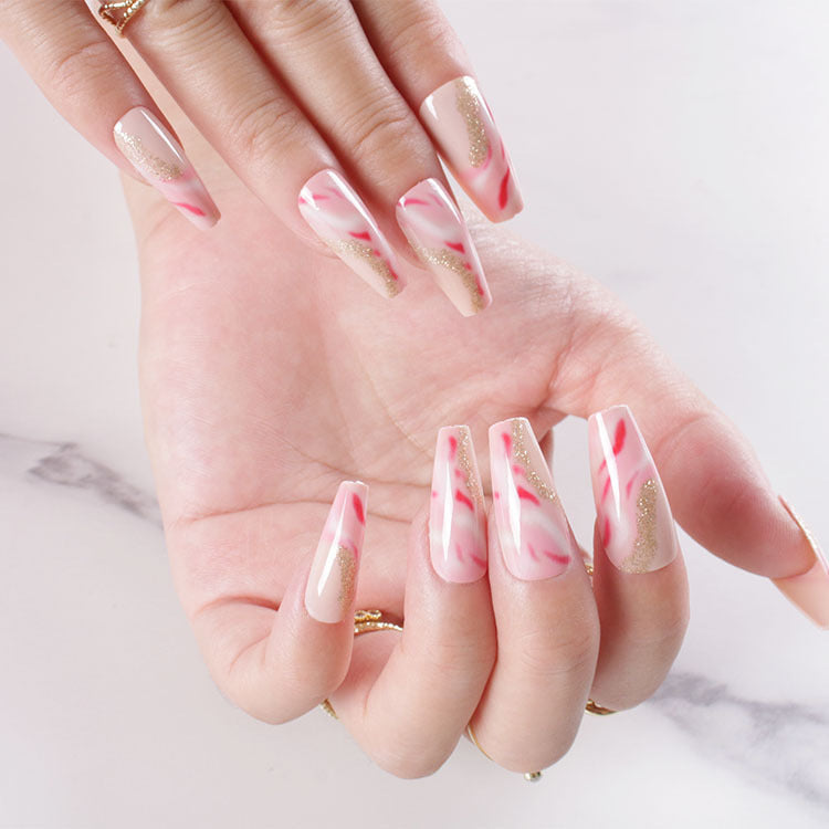 One Second Wearable Manicure Kit with Nail Stickers & Glue - Seamless & Ultra-Thin Styles