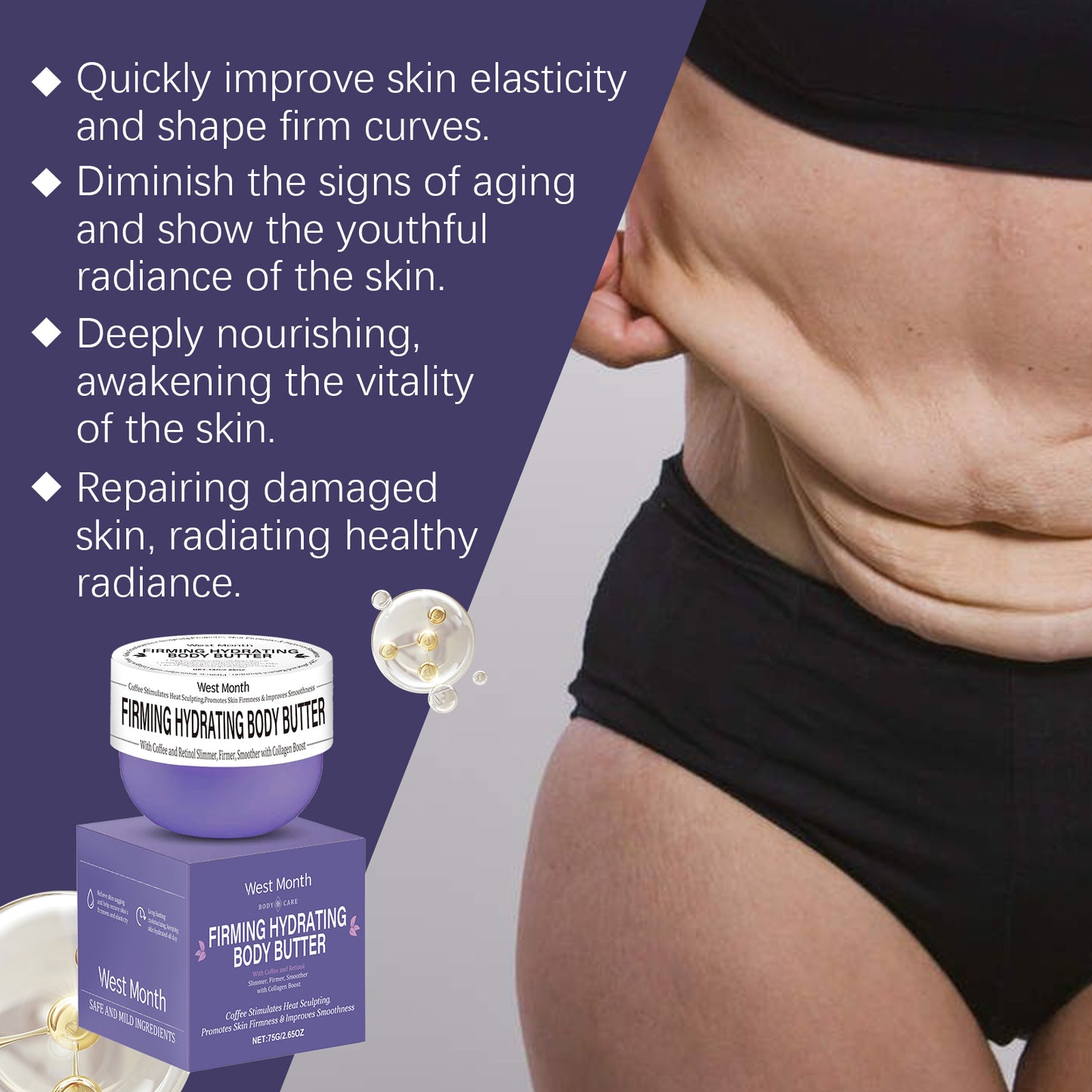 Firming Body Massage Cream with Collagen & Coffee Seed Extract