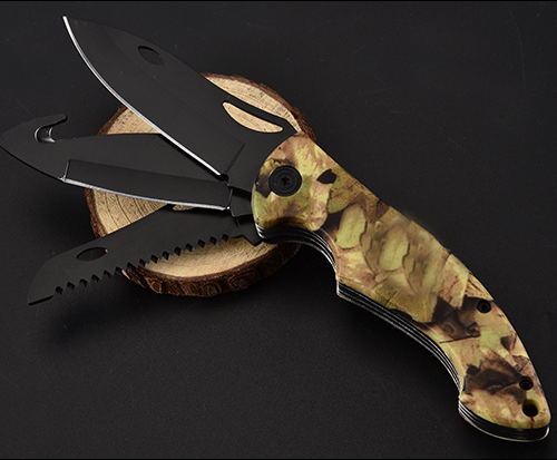 Multifunctional Outdoor Folding Knife with Alloy Steel Blade - Camping & Hiking Tool
