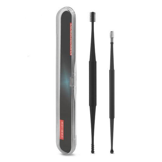 Ear Picking Tools Double-Head Silicone Ear Curette Spiral Massage Device