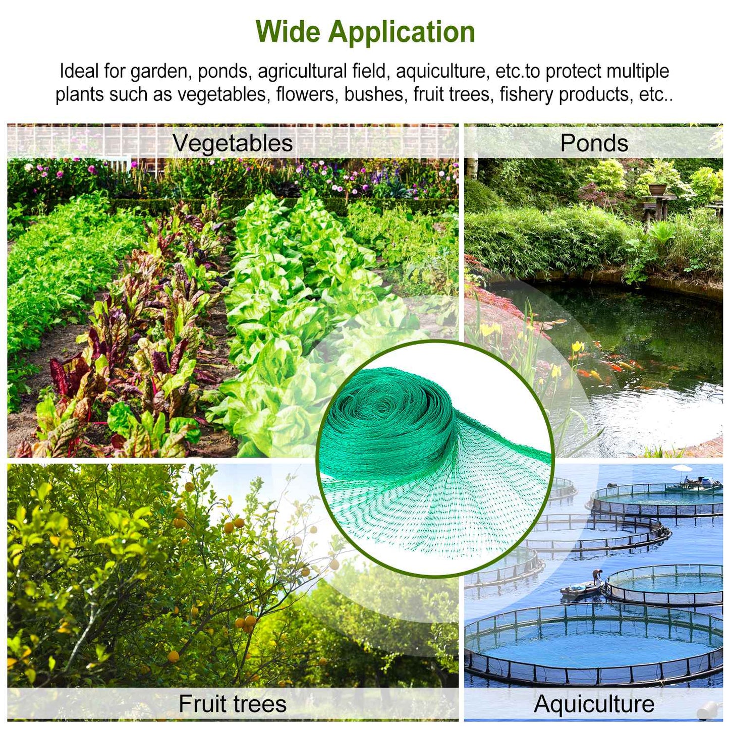Heavy Duty Garden Netting 13x33ft Bird & Animal Protection Mesh for Plants