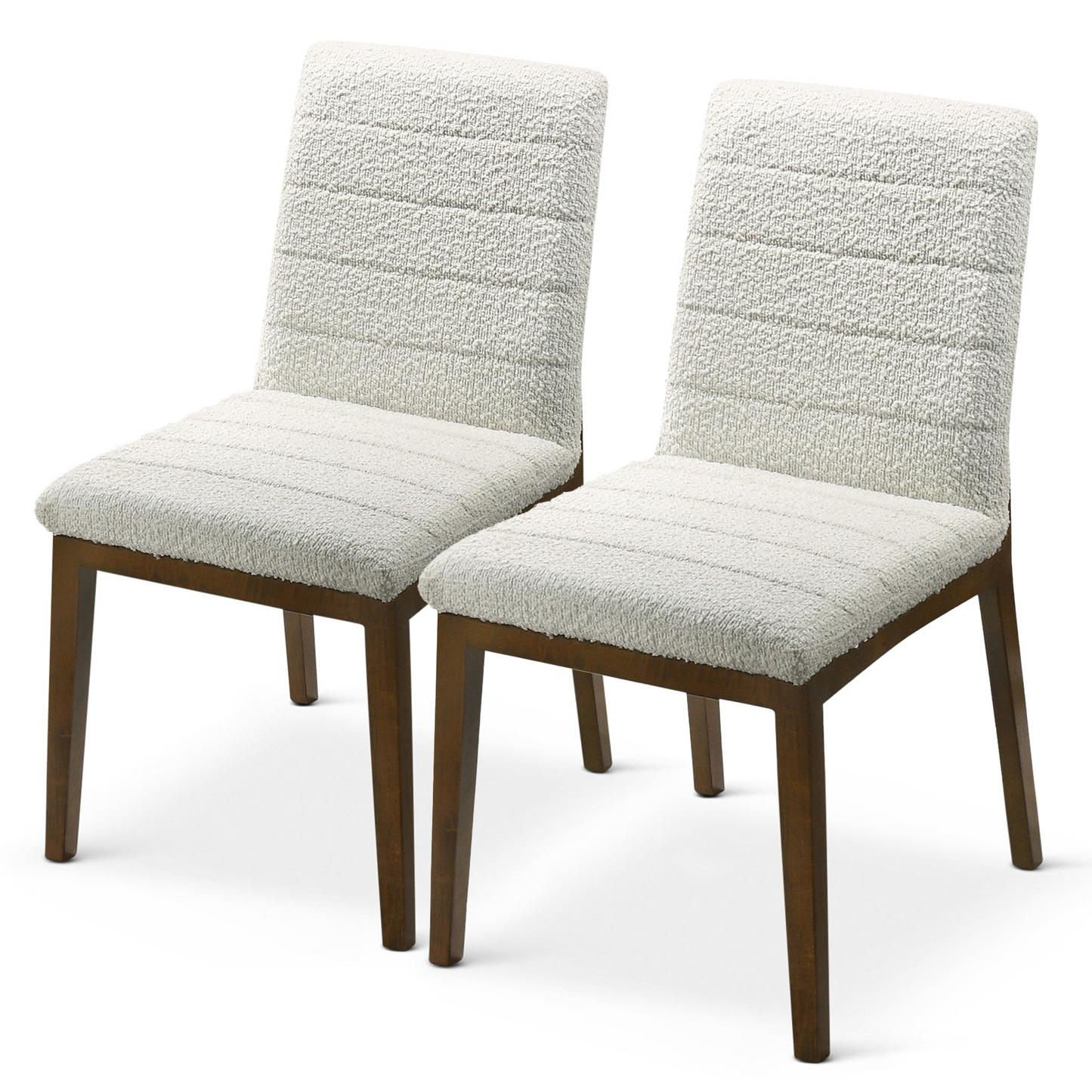 Ines White Boucle Dining Chair Set Of 2