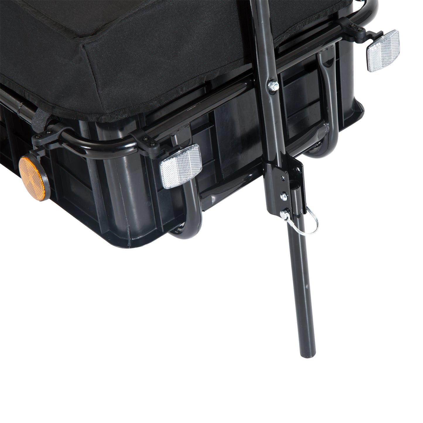 Bicycle Cargo Trailer with Waterproof Cover & Removable Box - Black