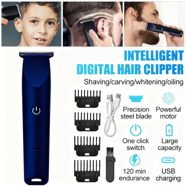 Professional Electric Hair Clipper and Beard Trimmer - Blue