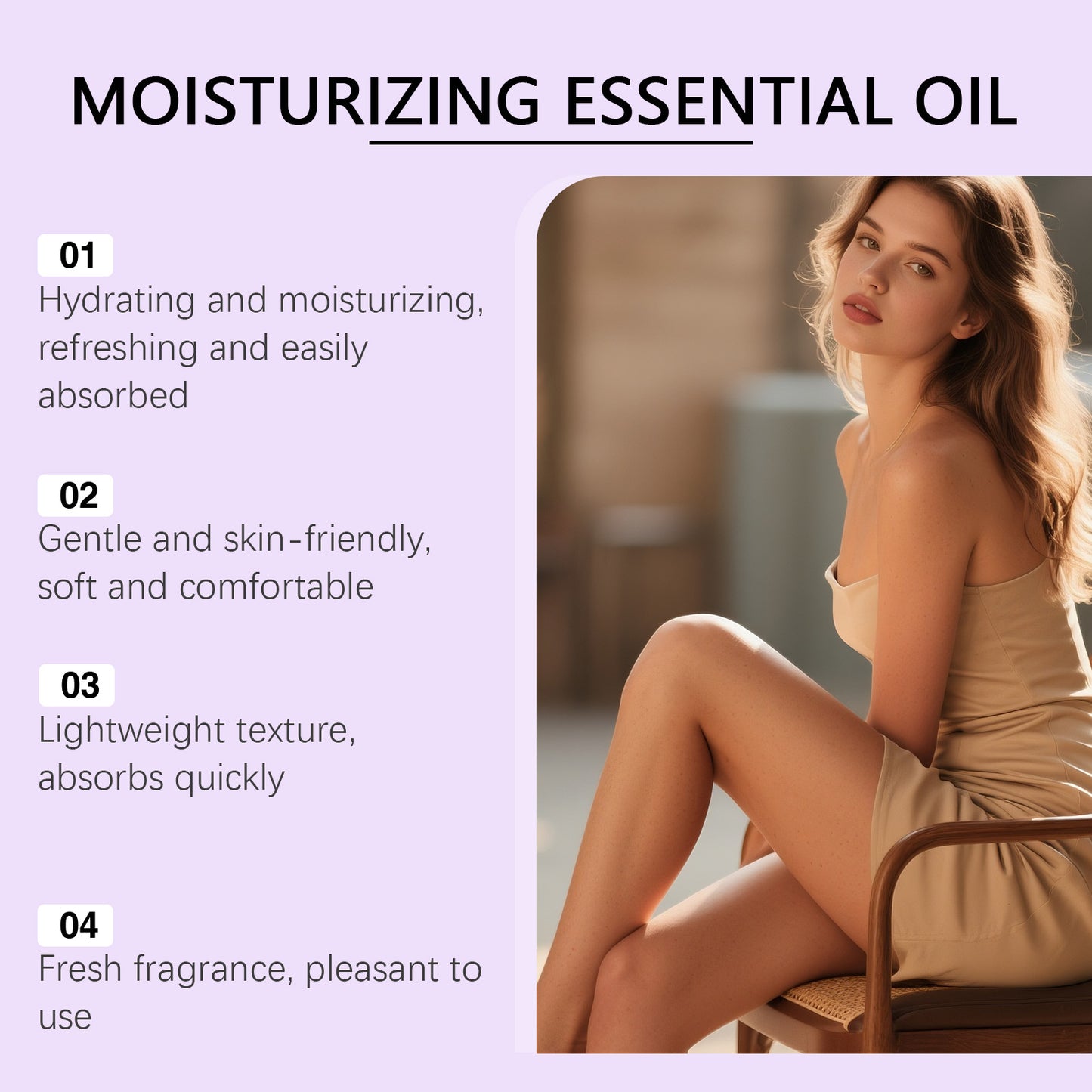 Lavender Massage Oil 100ml - Relaxing Body & Face Skin Care