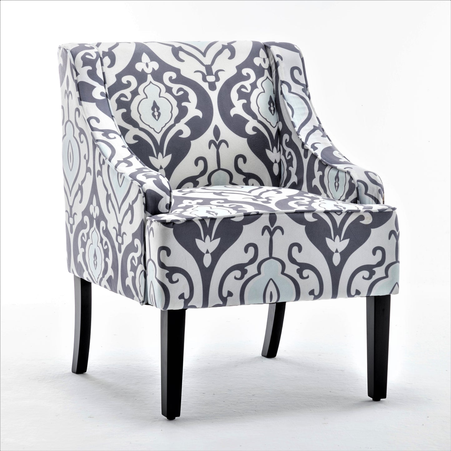Versatile Upholstered Side Chair, Solid Wood Frame With Recessed
