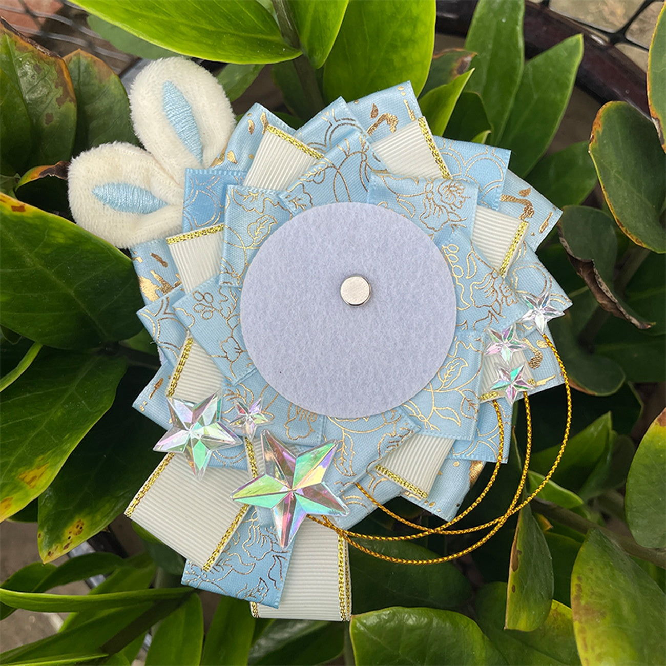 Decorative Badge Pain Bag Accessory - Unisex Wreath & Flower Ornament