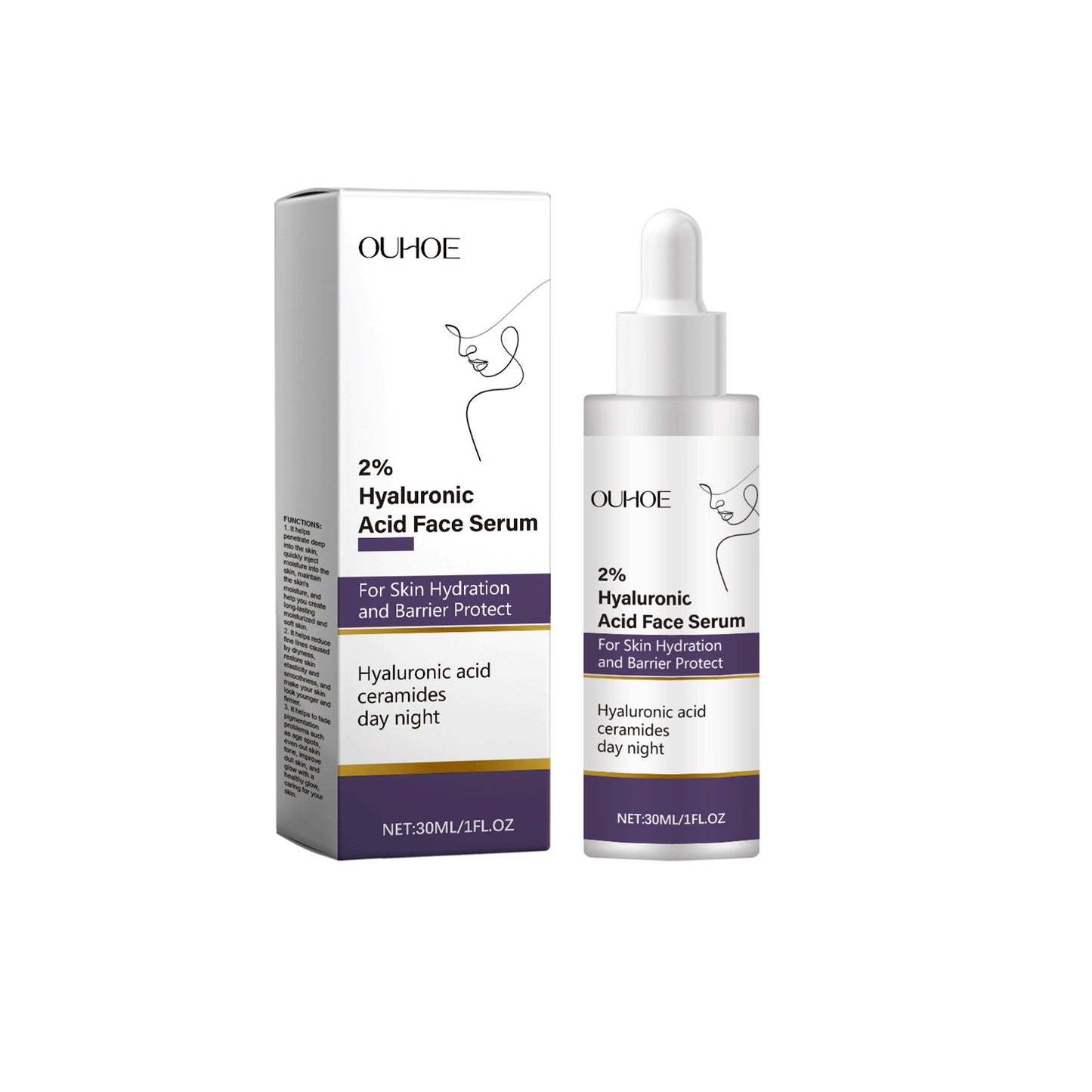 Hyaluronic Acid Facial Serum - Moisturizing & Hydrating Skin Care 30ml