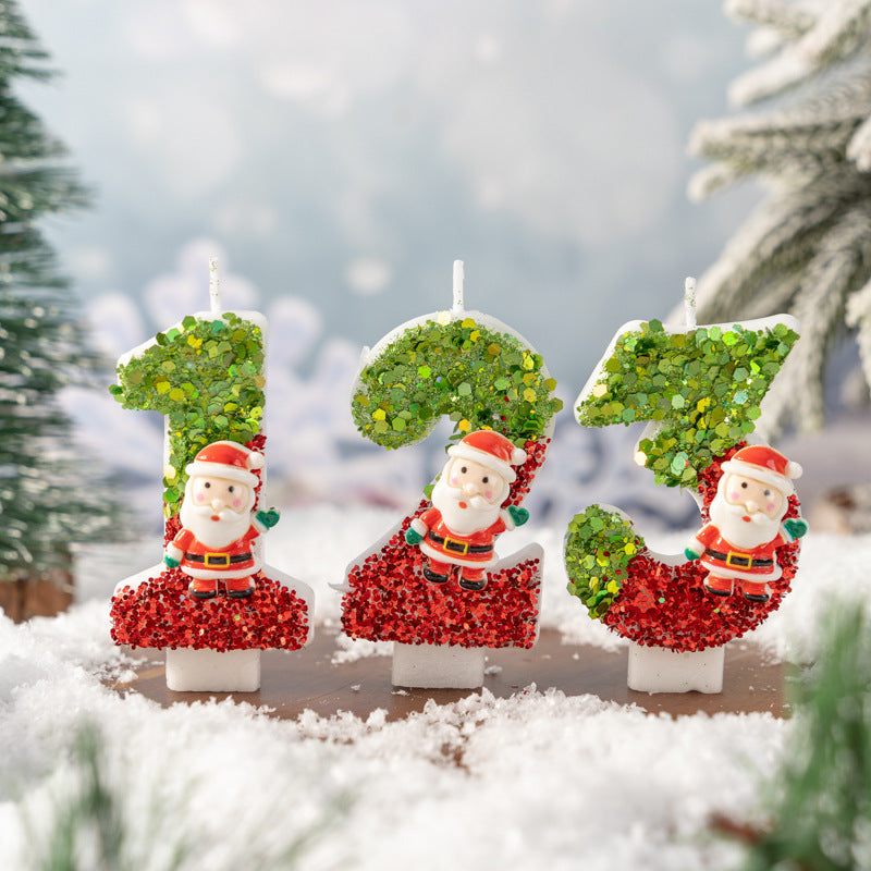 Santa Claus Digital Candle Handmade Diy Christmas Decoration Set