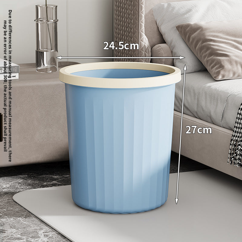Kitchen Storage Bin - Vertical Pattern Crimp, Cream Color, 24.5 x 27cm