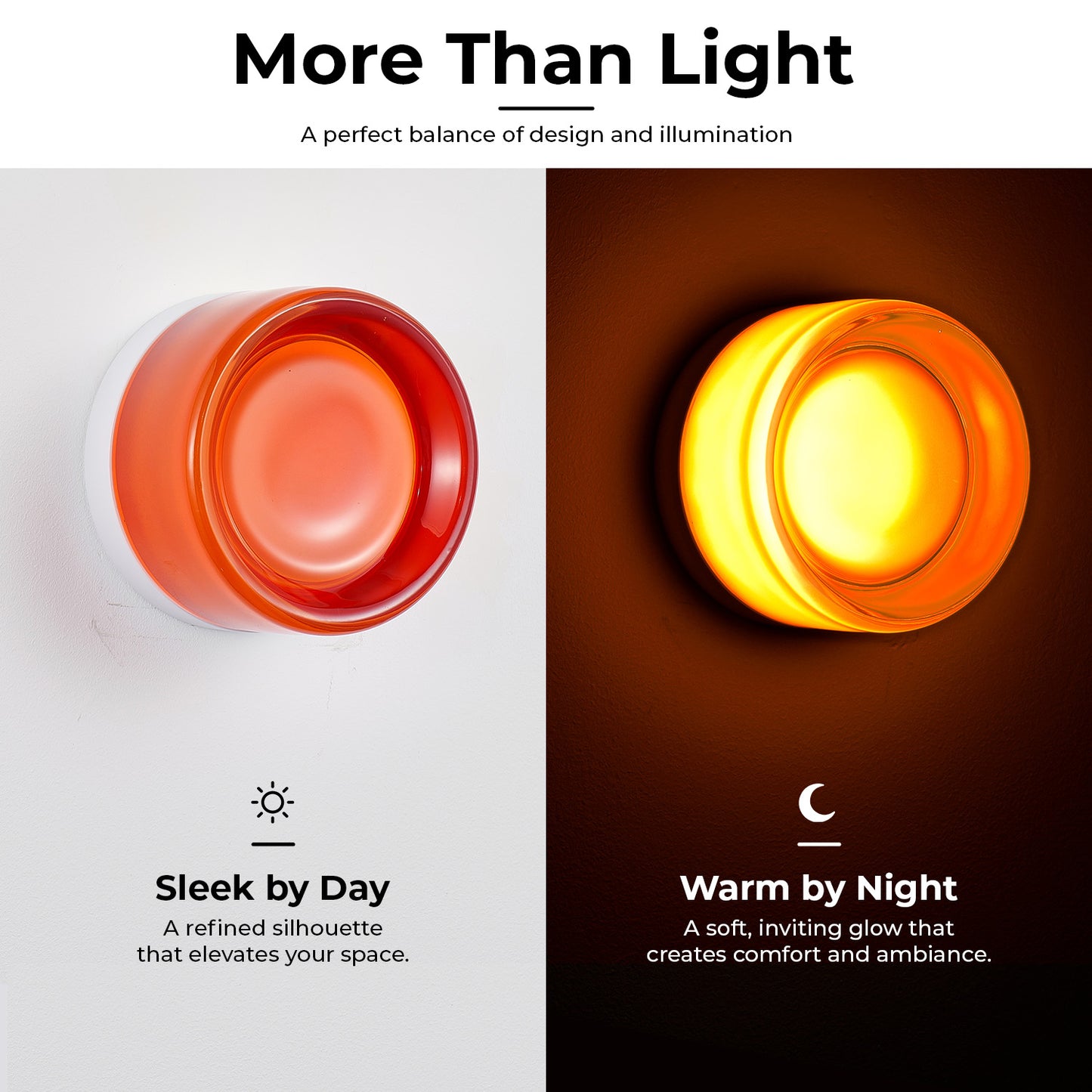 Minimalist Red Wall Light - Modern Round LED Fixture for Bathroom & Bedrooms