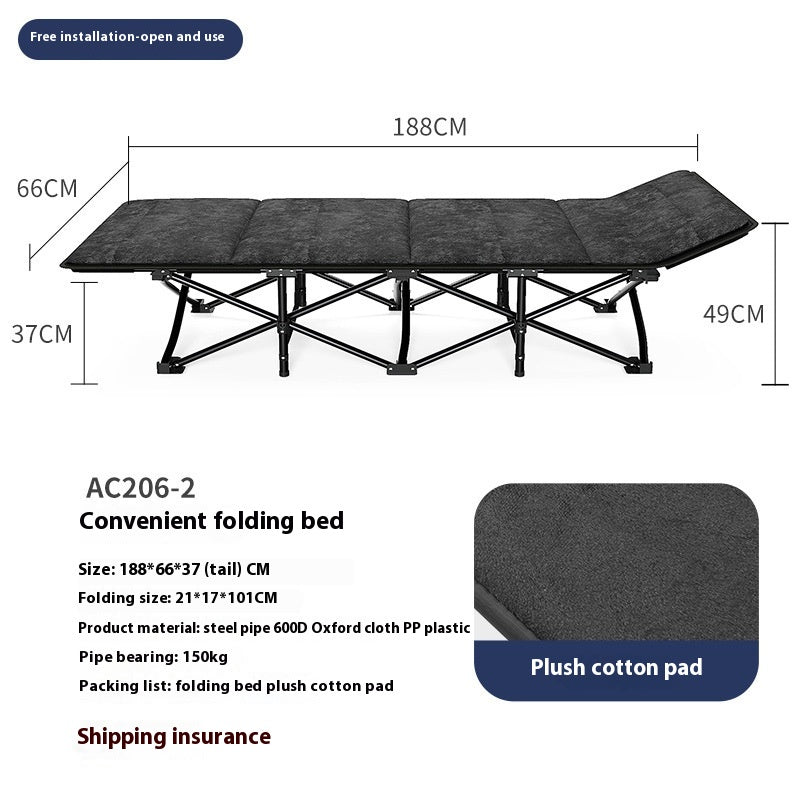 Portable Folding Bed for Camping and Office Use – Lightweight & Space Saving