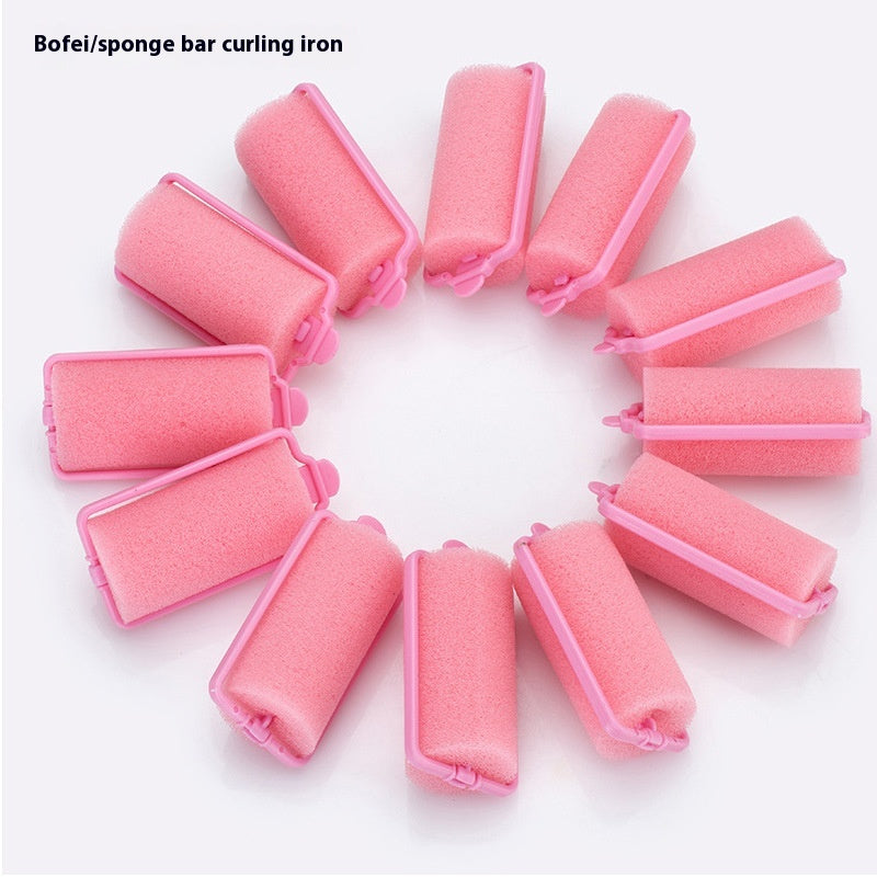 Big Wave Hair Curler Set - 12-Pack Silicone Sponge Stick Curling Tools