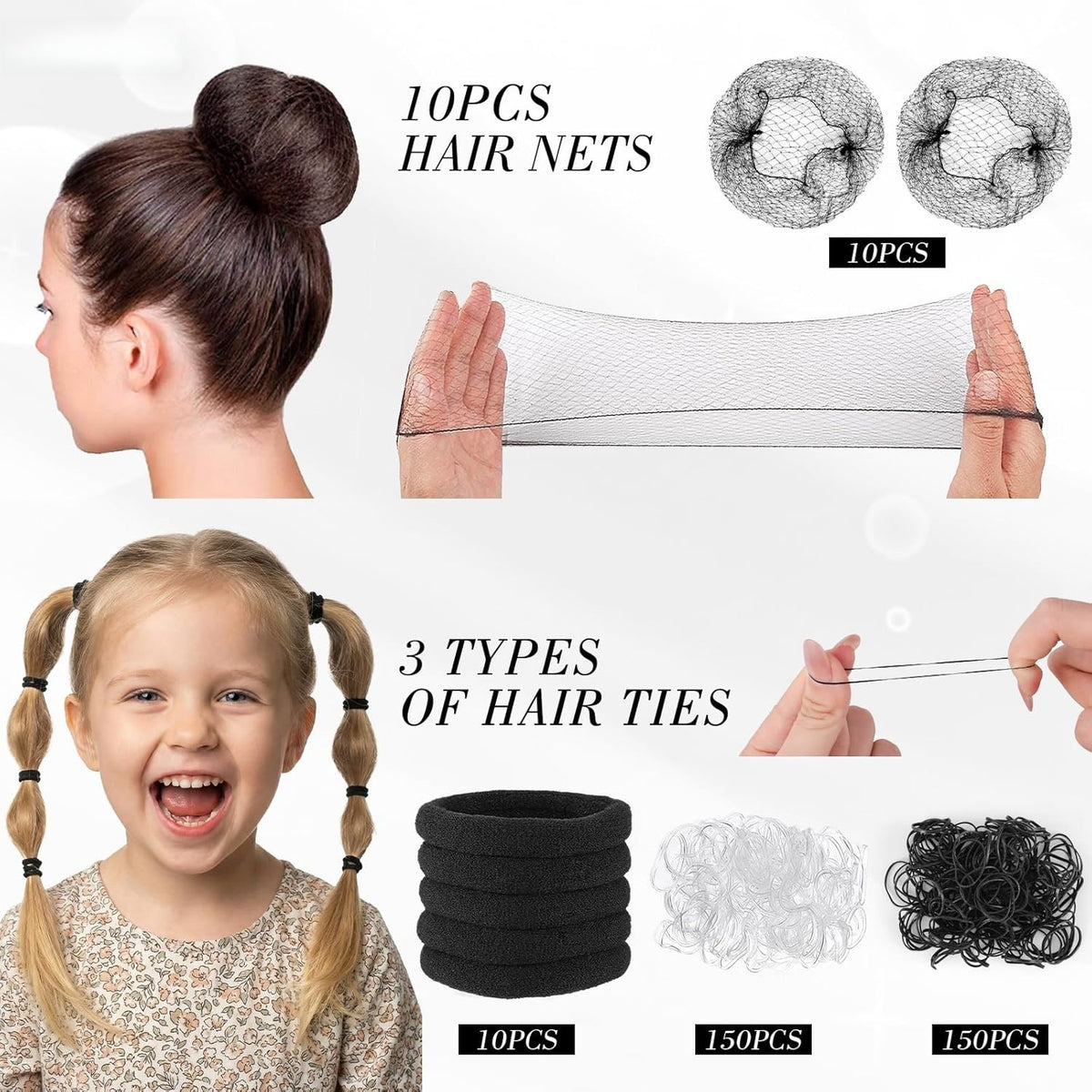 Metal Hair Clips & U-Shaped Pins Set - 1710 Pieces