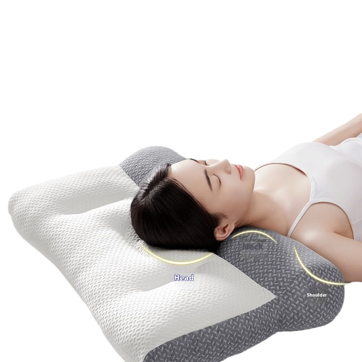 Adjustable Cervical Pillow for Neck Support and Traction - Hot Compress & Massage Variants