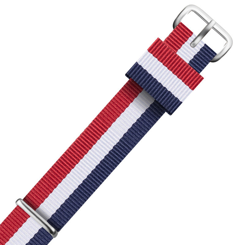 Adjustable Watch Strap Nylon Canvas Leather Replacement Band