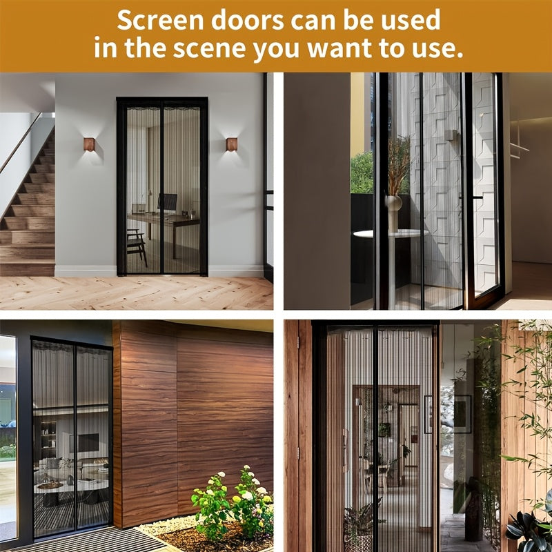 Magnetic Mosquito Screen Door - Diamond Mesh, No Drilling, Breathable Insect-proof Mesh