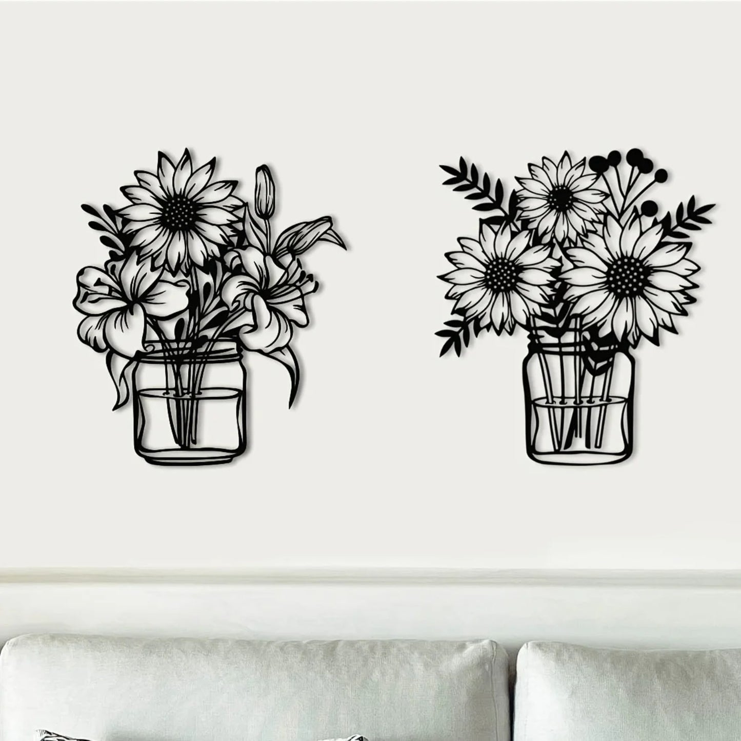 Handcrafted Vintage Sunflower Metal Wall Art Sculpture