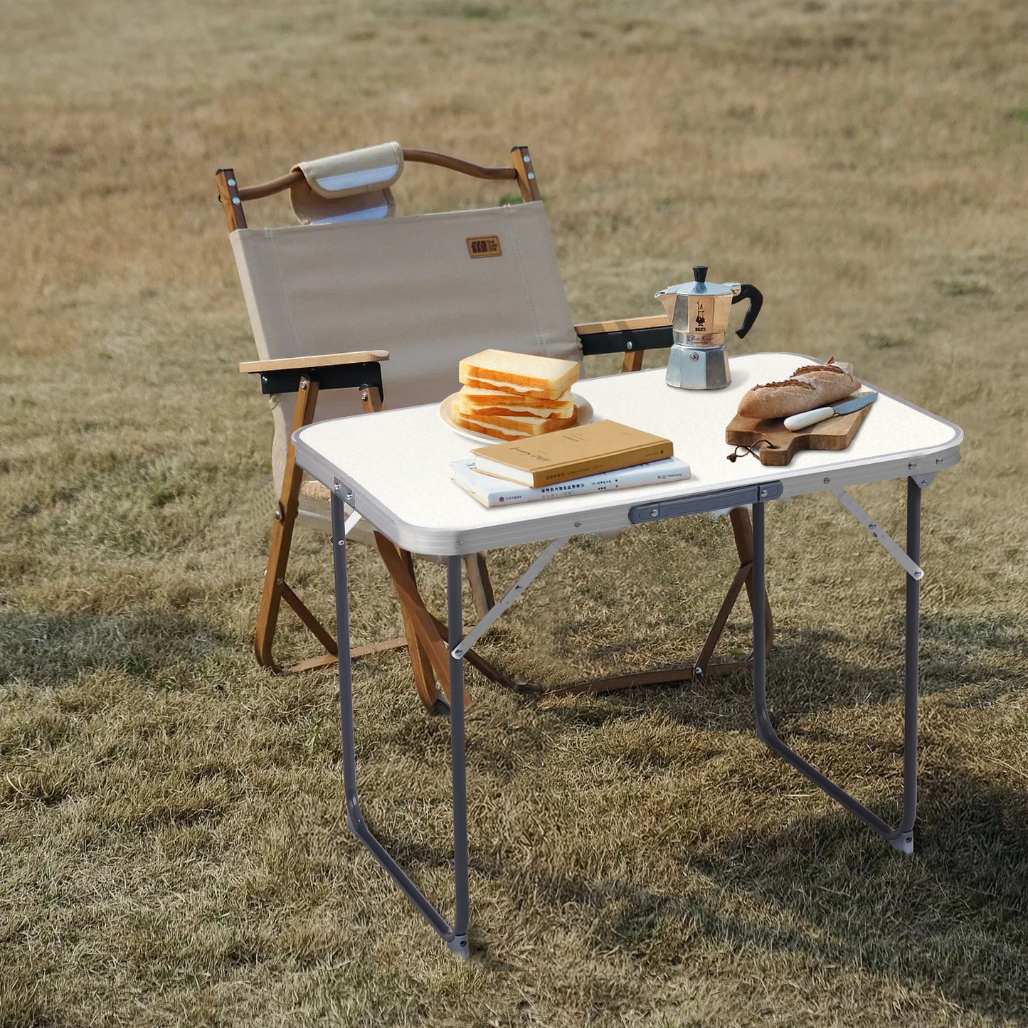 Portable Aluminum Folding Camping Table - 2.3ft Lightweight for Outdoor & Indoor Use