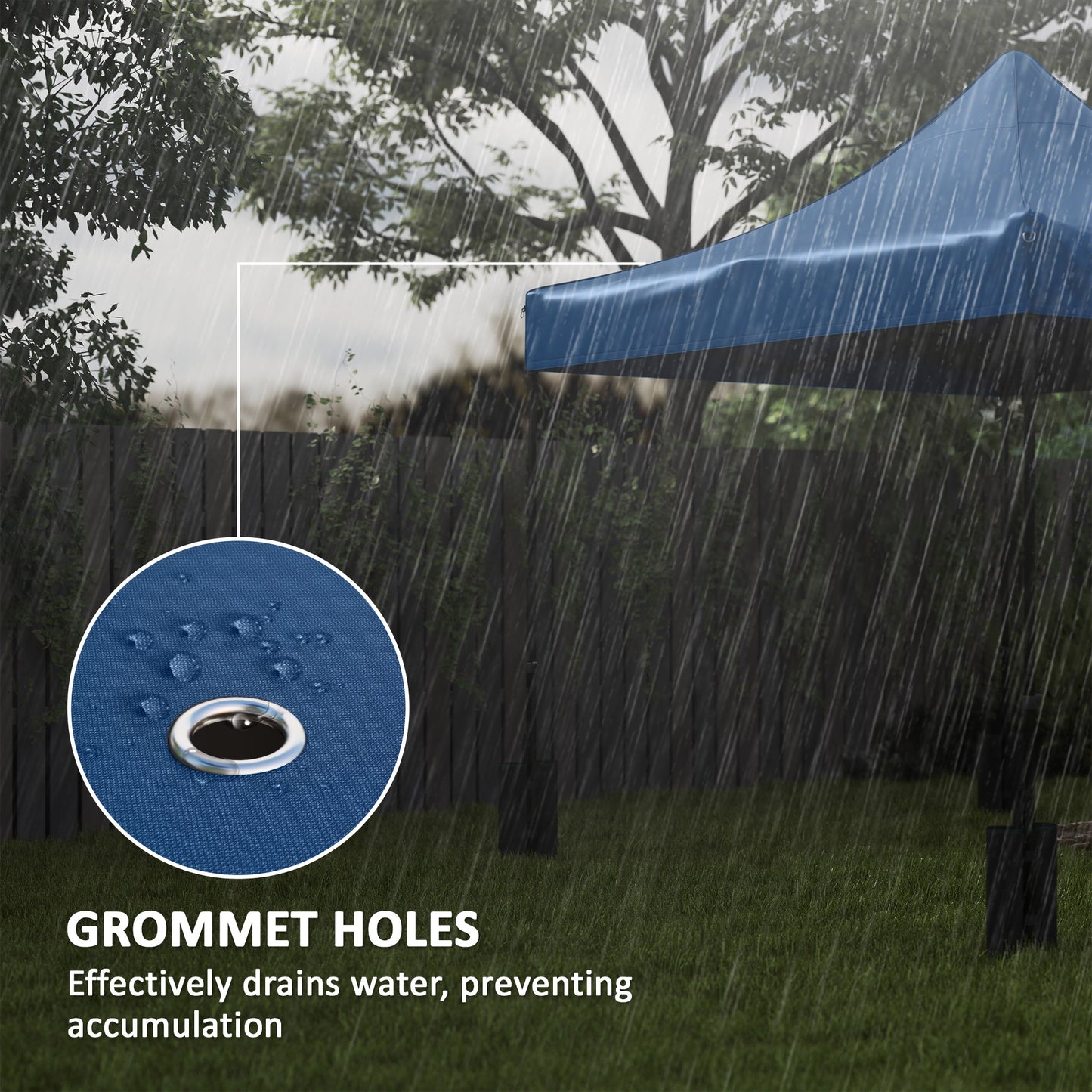 10x10 Replacement Canopy Top with Sand Bags - Navy Blue