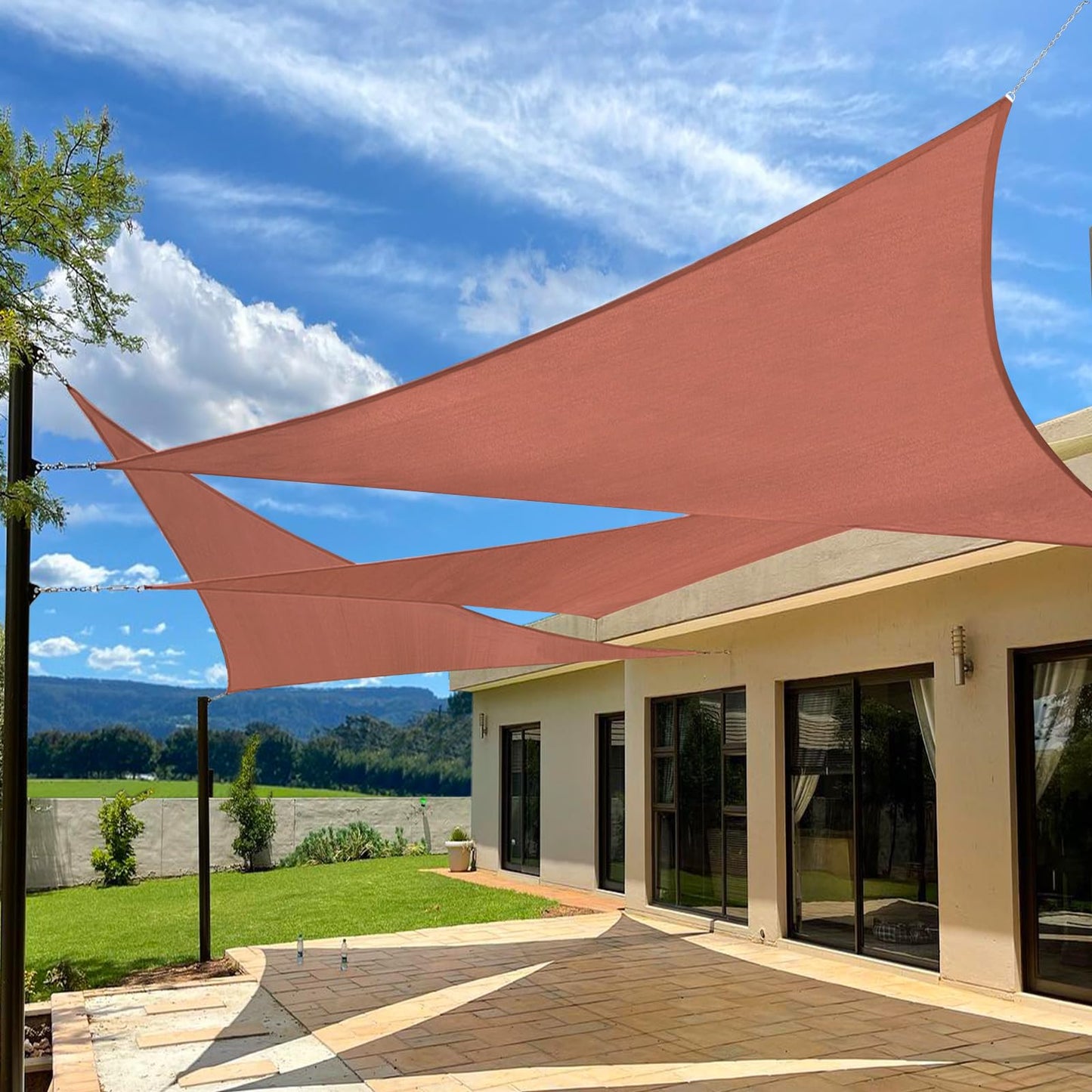 12x12ft Garden Sunshade Sail UV Block Waterproof Shade Cloth with Multiple Colors