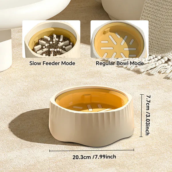 Dual-Purpose Slow Food & Fast Food Pet Bowl Set for Cats & Small Dogs