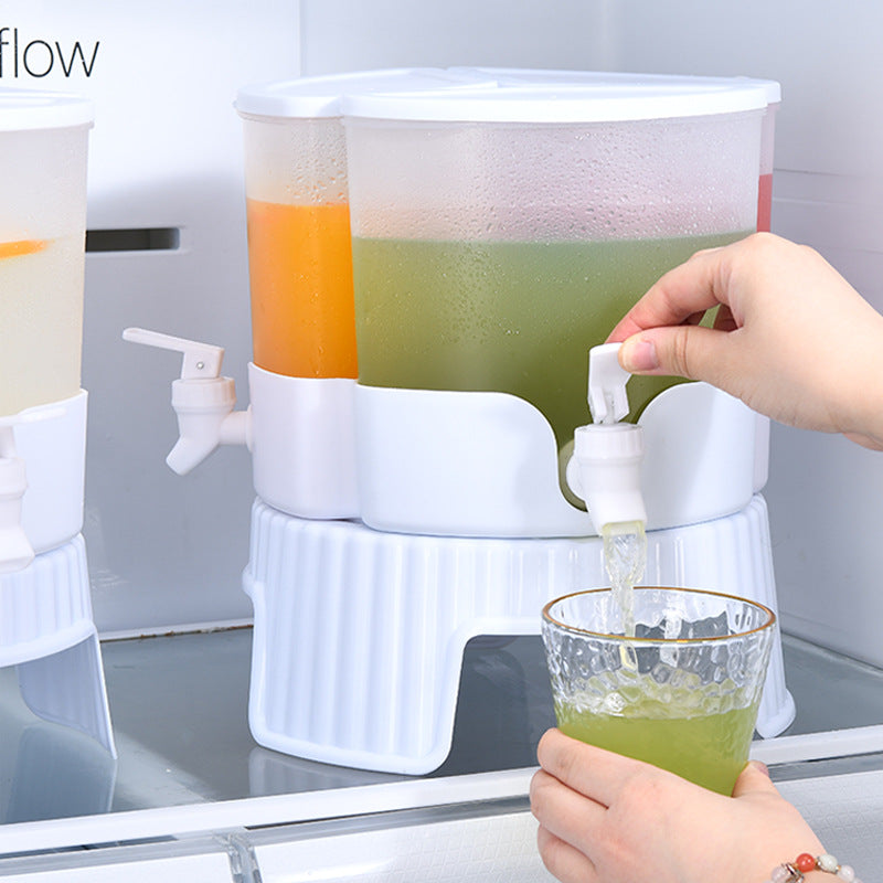 Large Capacity Refrigerator Water Dispenser with Faucet - White