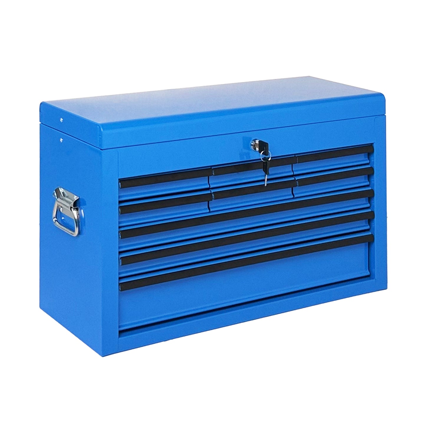 Heavy Duty Metal Tool Box 24-Inch with 9 Drawers and Locking Mechanism - Blue