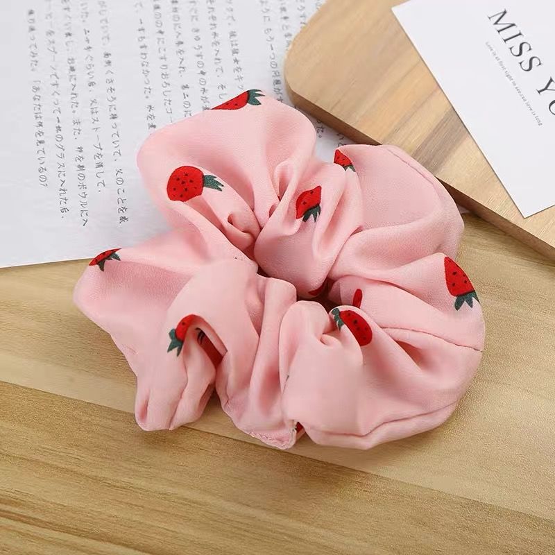 Korean Fruit Pig Large Intestine Hair Ring Organza Hair Accessory for Women
