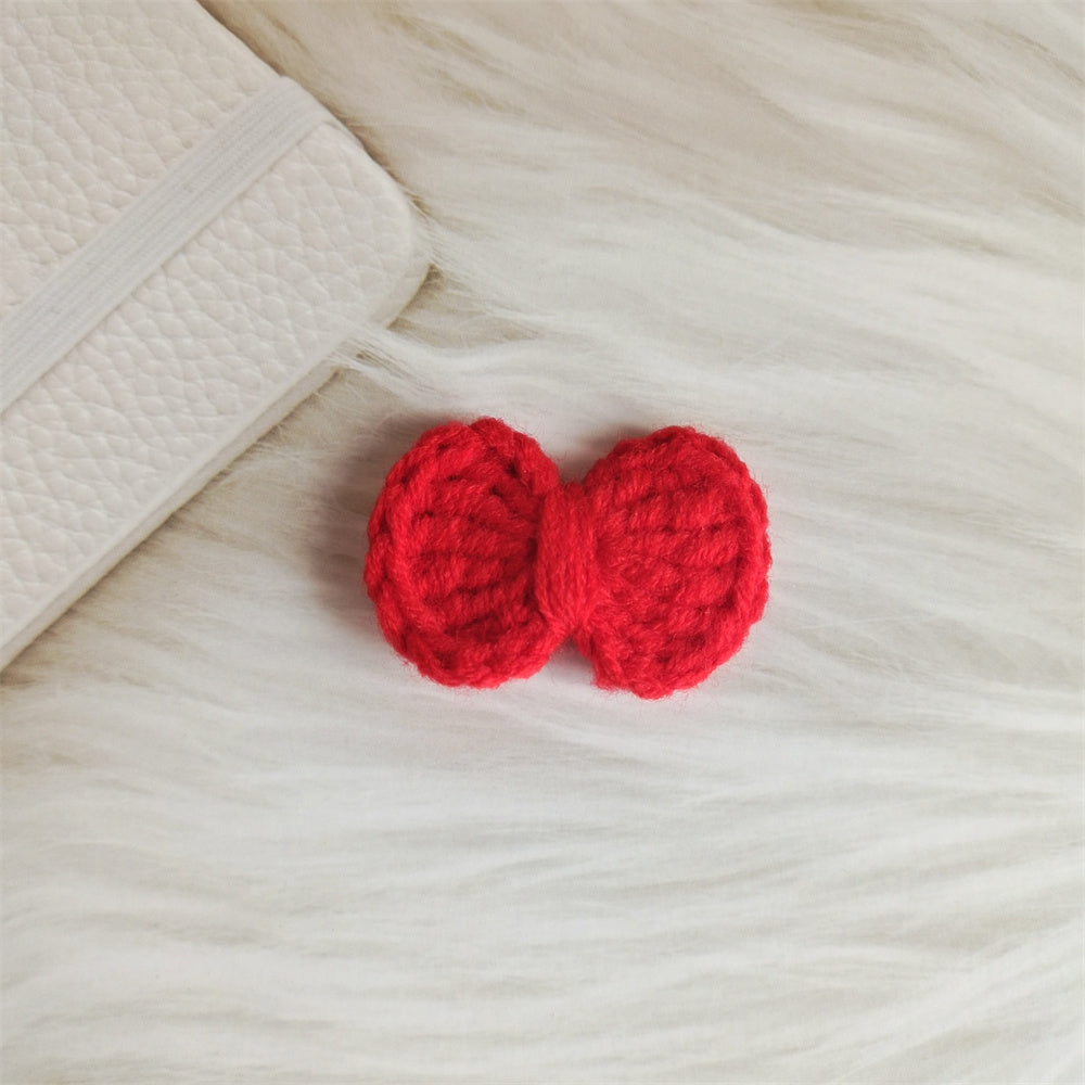 Wool Hair Bow Hairpin Handmade Hair Accessory for Women and Kids