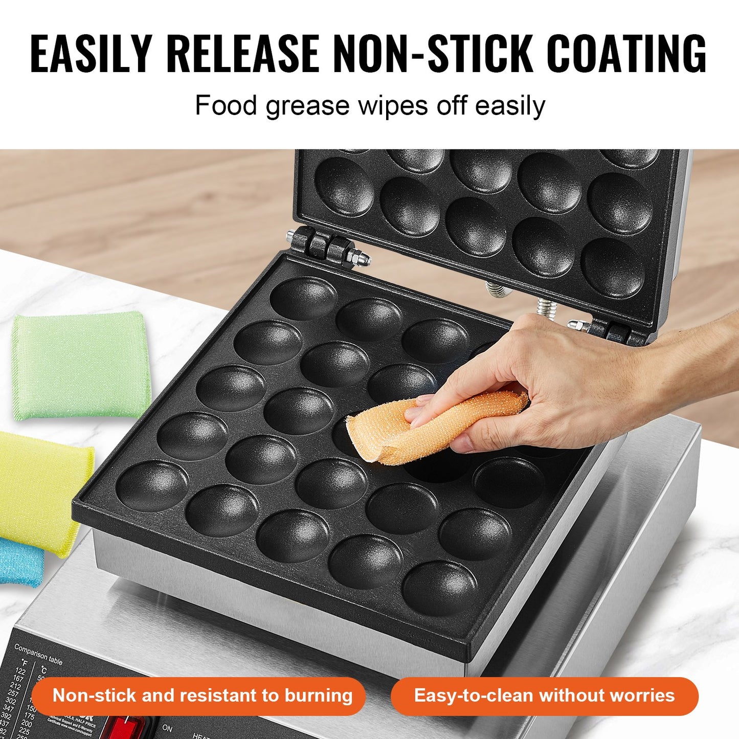 Mini Dutch Pancake Maker 1700W Commercial Dorayaki Baker - 25 Pancakes