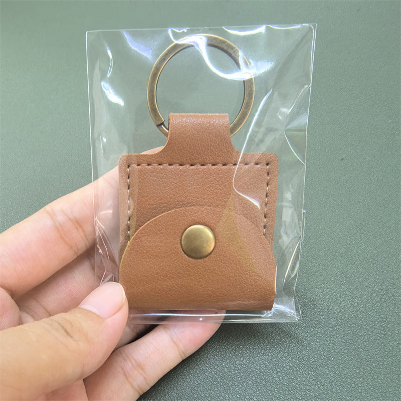 Guitar Pick Keychain Case - PU Leather Storage Bag for Musical Instruments