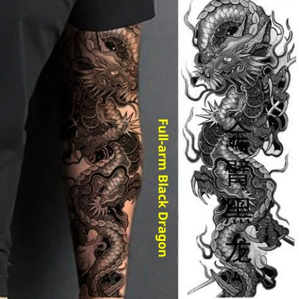 Waterproof Arm Tattoo Stickers for Men Women - Long-lasting Flower Designs