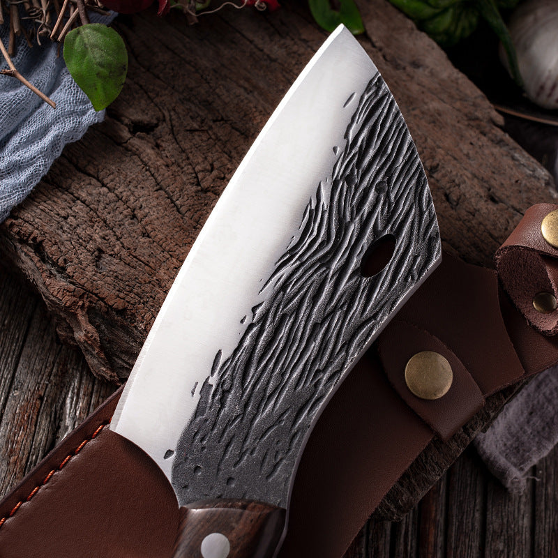 Outdoor Bone Chopping Hook Knife with Sheath - Portable Kitchen Tool