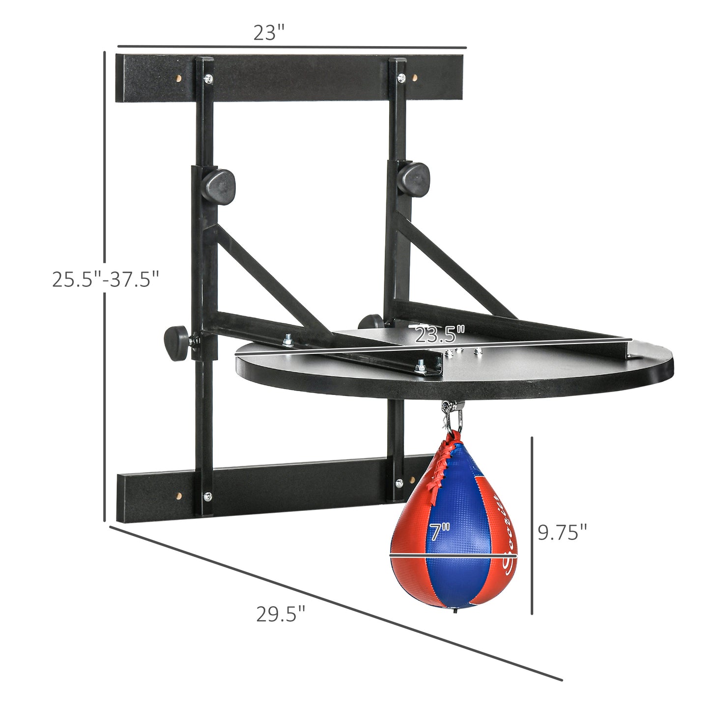 Wall-Mounted Speed Bag Platform with Adjustable Height & 360-Degree Swivel
