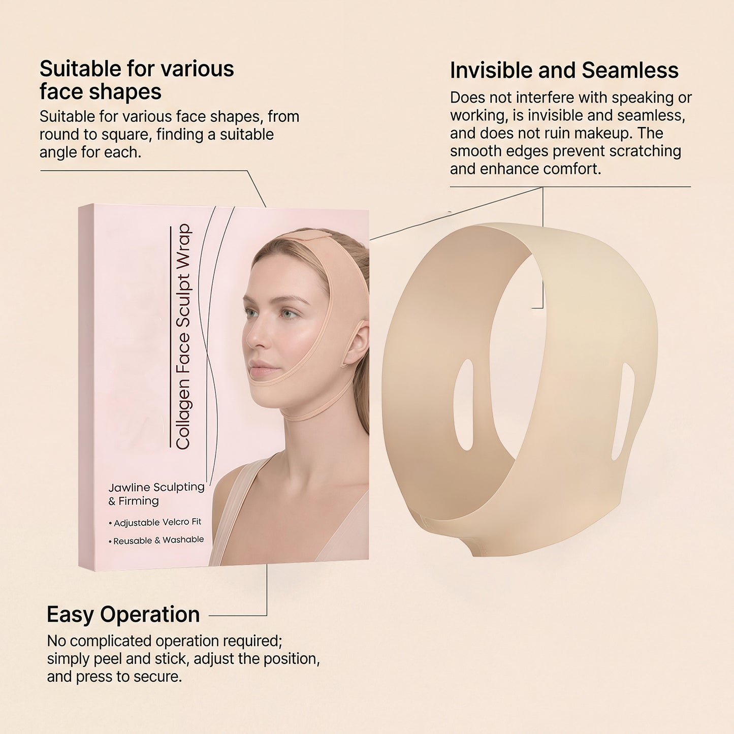 Firming Facial Lifting Patches - Skin Tightening Face Mask for Wrinkles & Sagging - Multiple Quantities