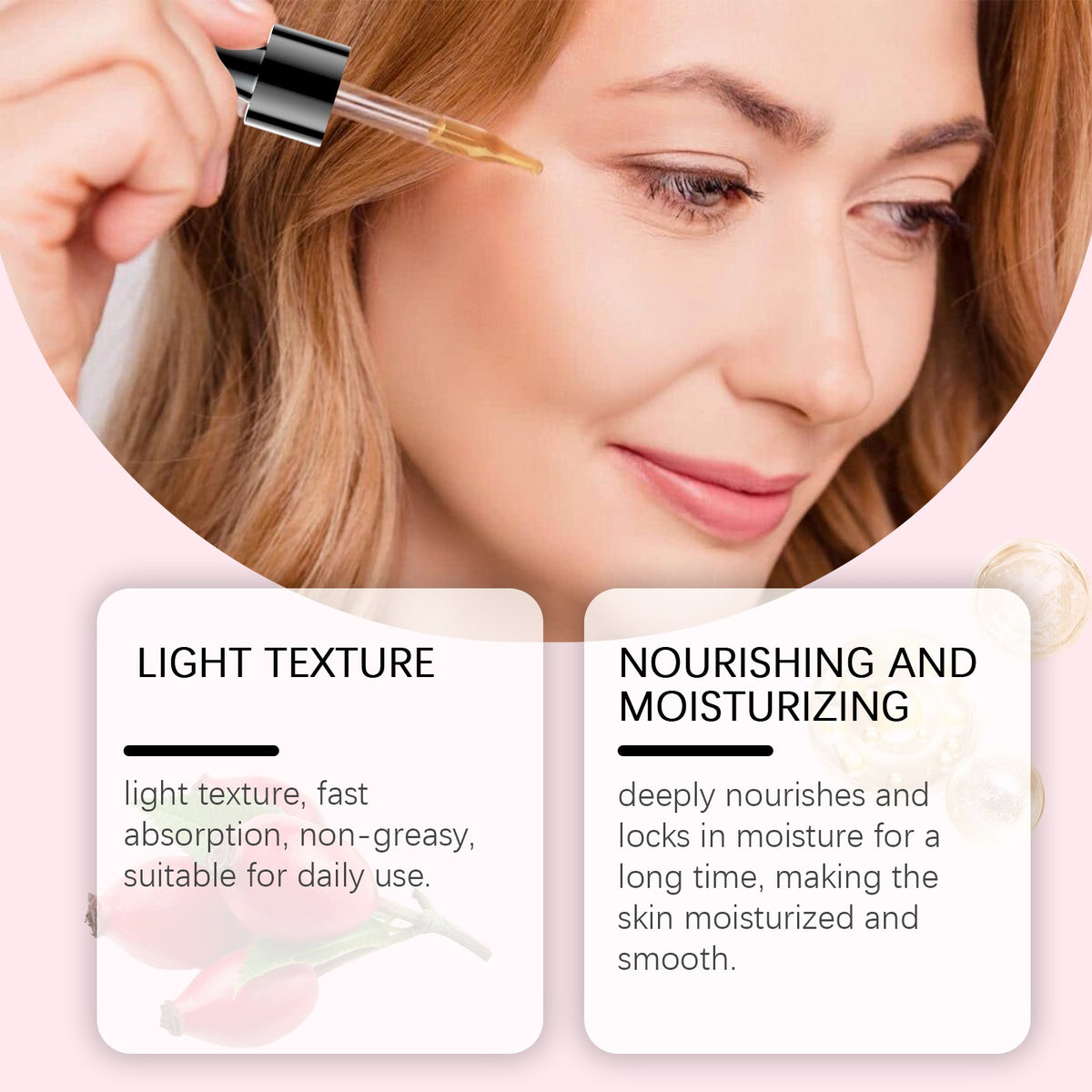 Rose Moisturizing Facial Serum – Brightening & Repairing, 60ml