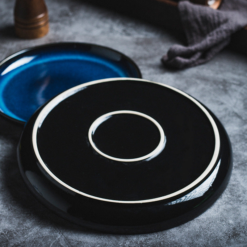Ceramic Gradient Dinner Plate Set - 6, 8, 10 & 12 Inch Round Kitchen Dish