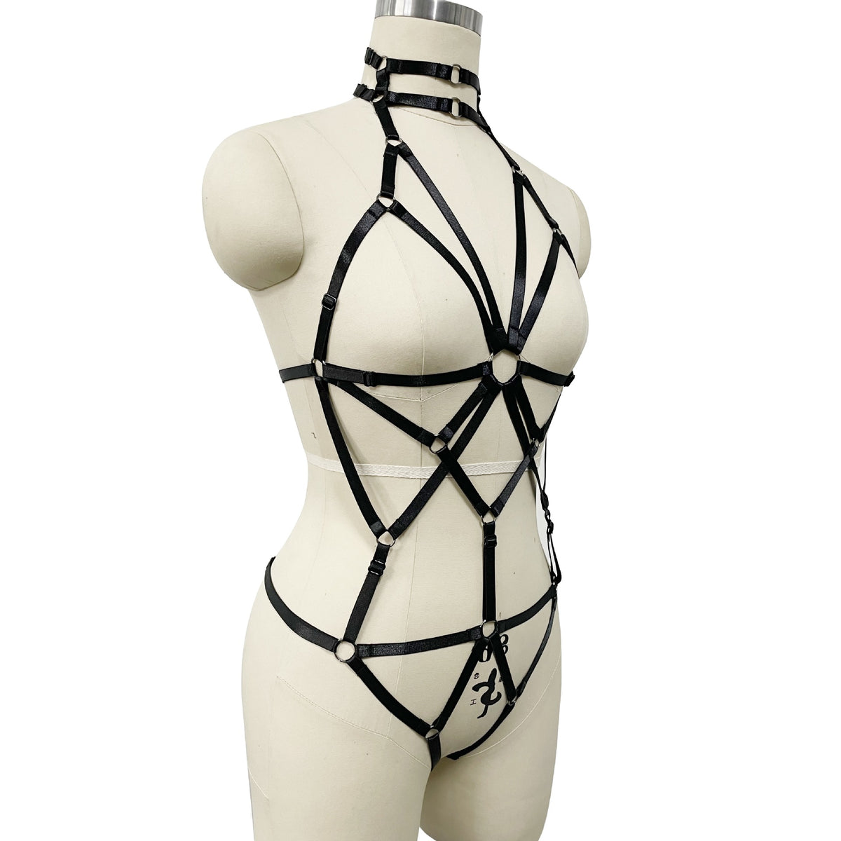Adjustable Body Shaping Underwear Harness for Seduction & Comfort - Black, One Size