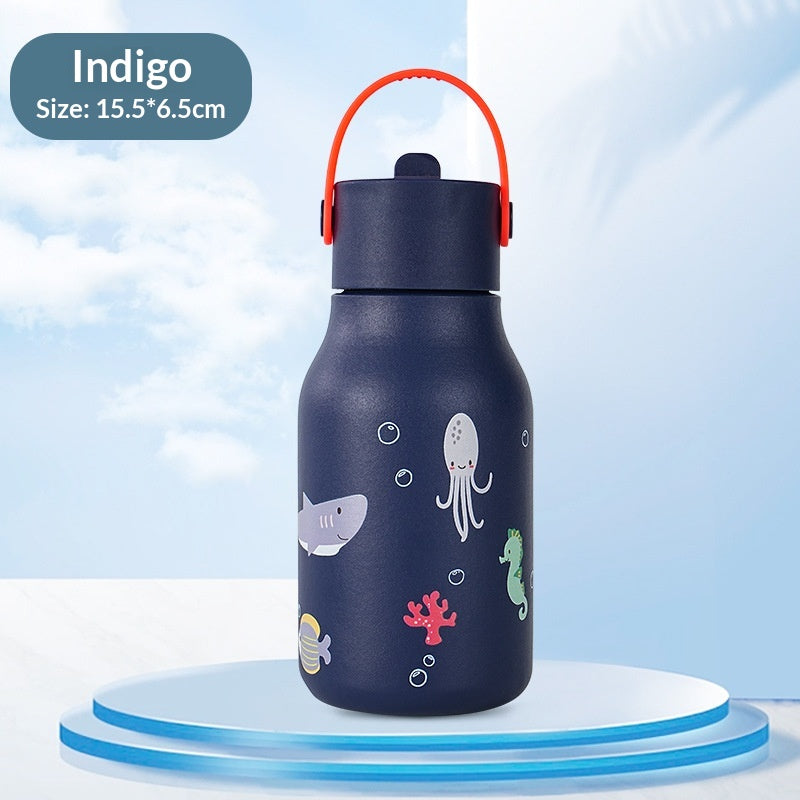 Titanium Drop-Resistant Water Bottle with Straw - 301-400ml, Kids & Adults