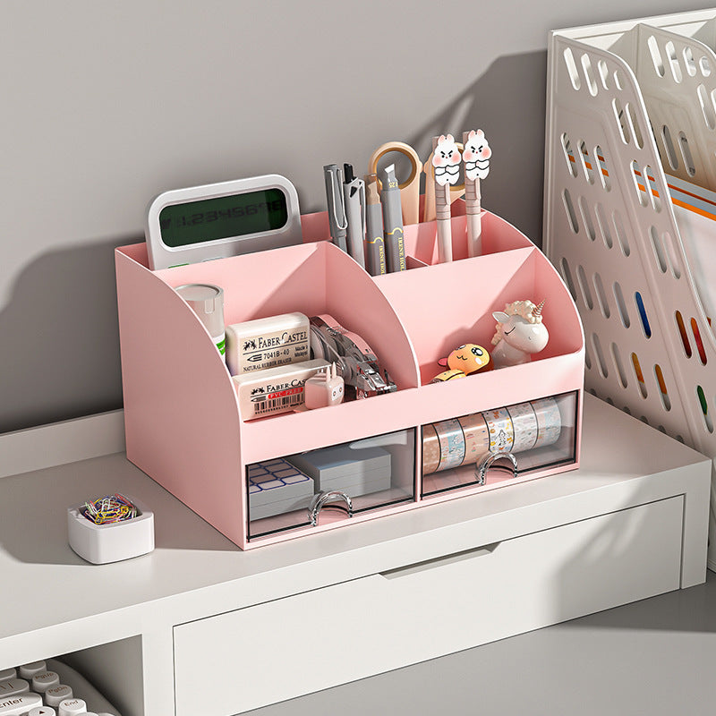 Small Transparent Drawer Organizer for Stationery and Sundries - Multi Color Options