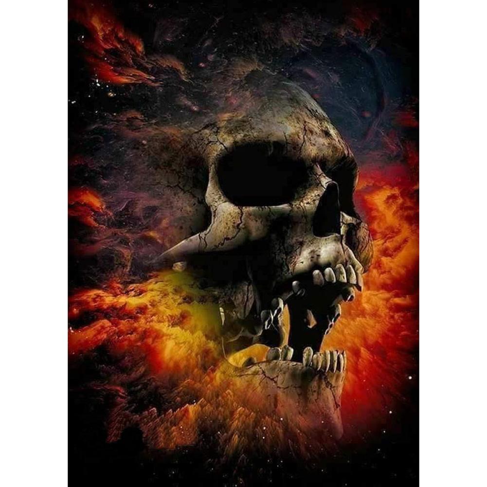 Diamond Painting Skull Girl Halloween Home Decor Kit - Arts & Crafts