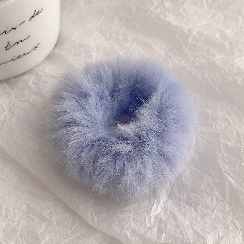 Cute Plush Elastic Hair Scrunchie - Soft Large Intestine Style Hair Band