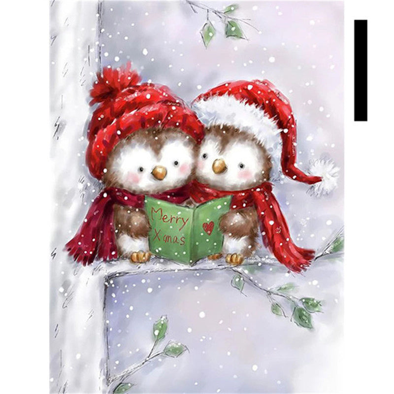 5D Cartoon Diamond Painting Kit for Animals - Penguin Embroidery Craft