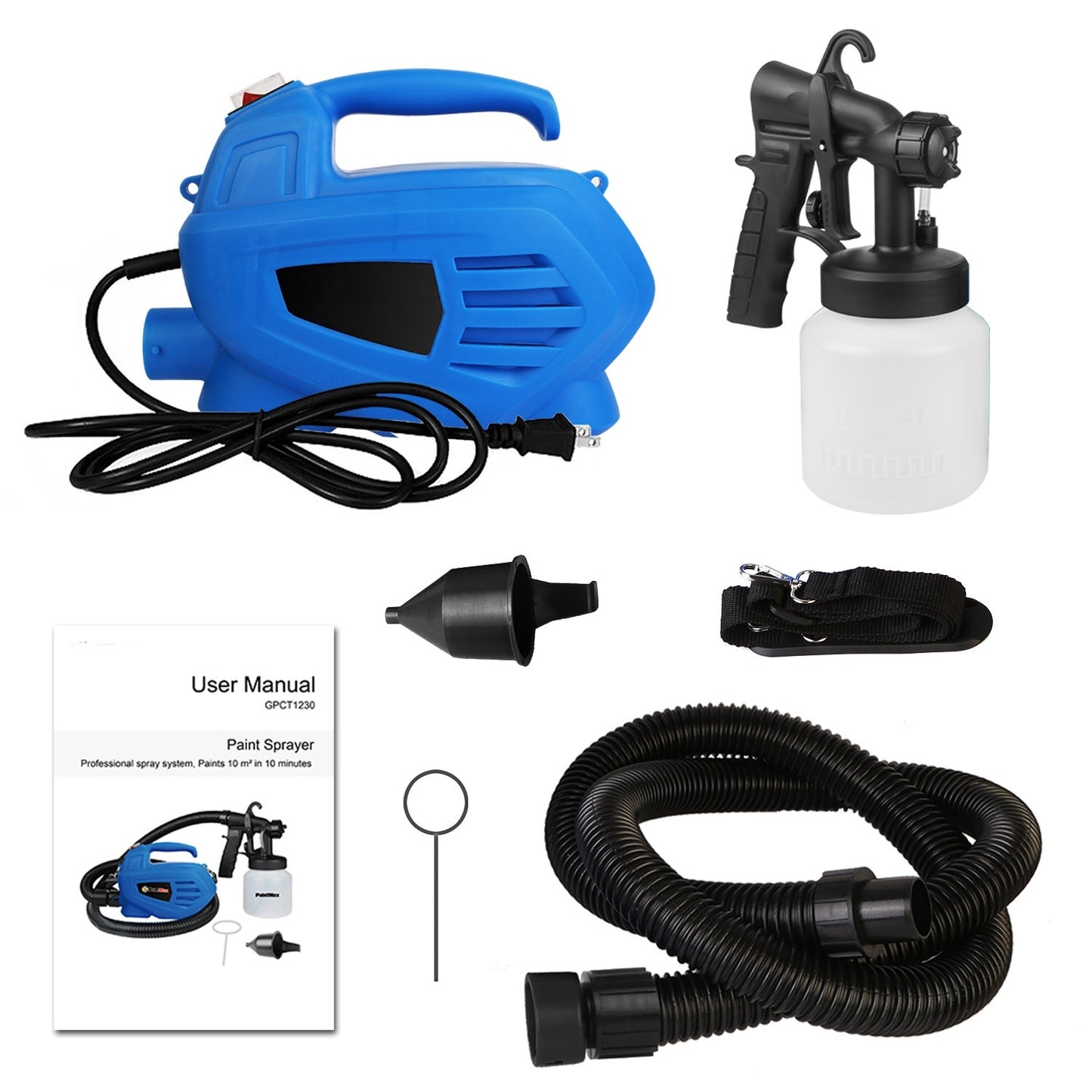 800ML HVLP Paint Sprayer with 3 Modes & Removable Container - Garden Tools