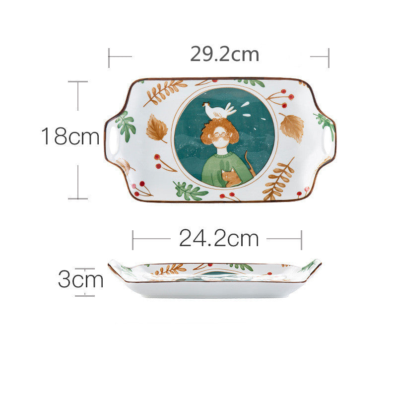 Ceramic Tableware Set Household Porcelain Dish and Bowl Collection